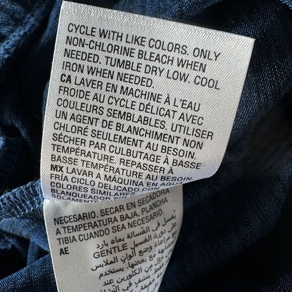 JM Collection Petite Medium Wide Leg Pants Loungewear Elastic Waist Shiny Blue - Picture 7 of 7